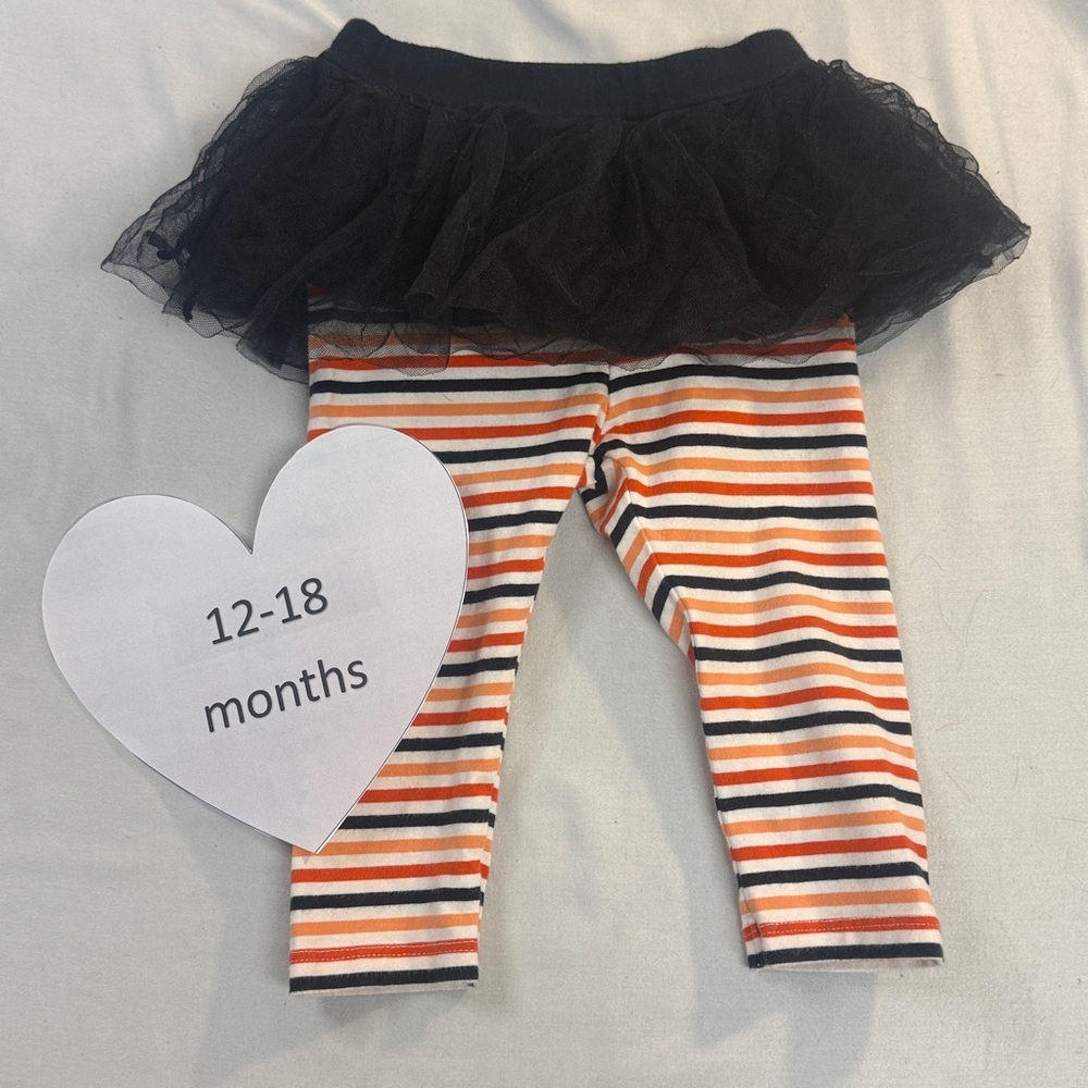 Gymboree - Baby Striped Leggings with Tulle Overlay